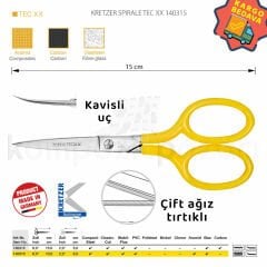 Aramid (Kevlar) Makası 15 cm - Ucu Kavisli Metal Lateks Saplı - 140315