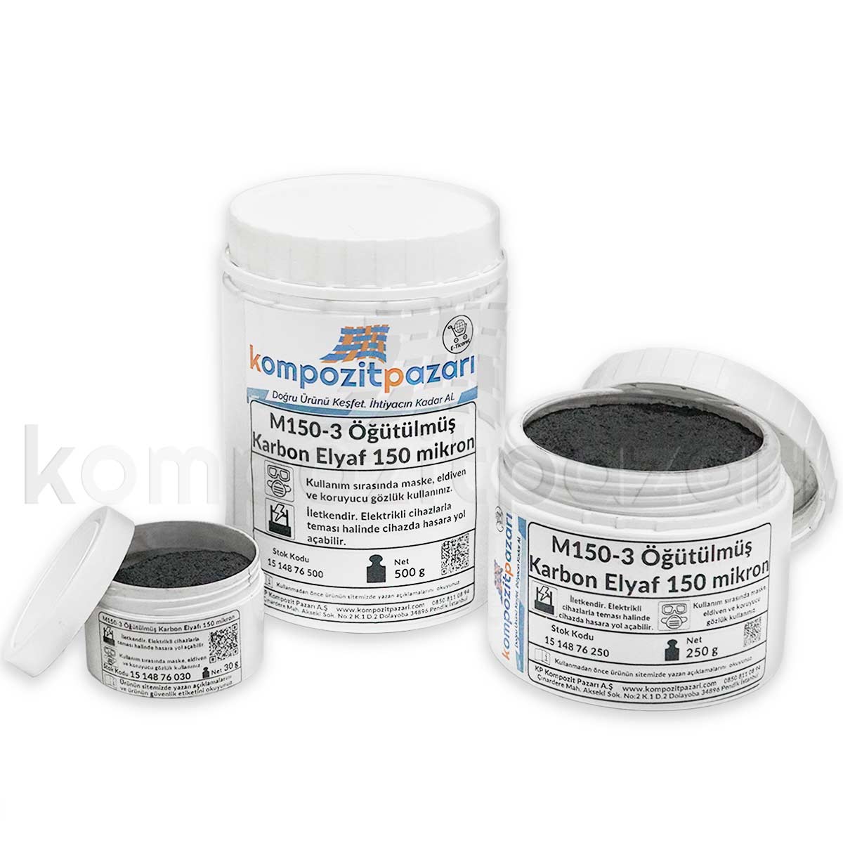 M150-3 Öğütülmüş Karbon Elyaf - 150 mikron