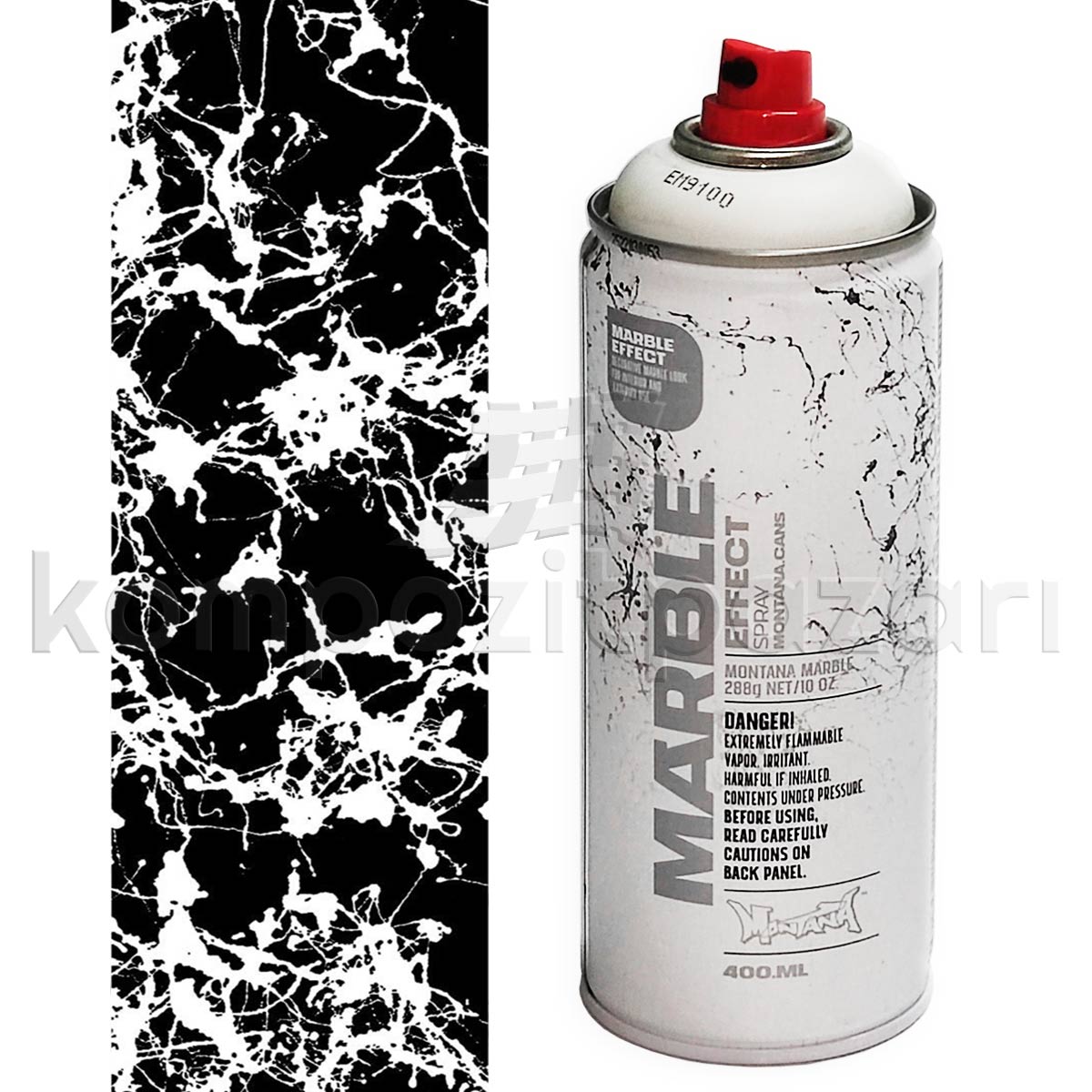 Montana Mermer Efekti Sprey Boya 400 ml - Beyaz