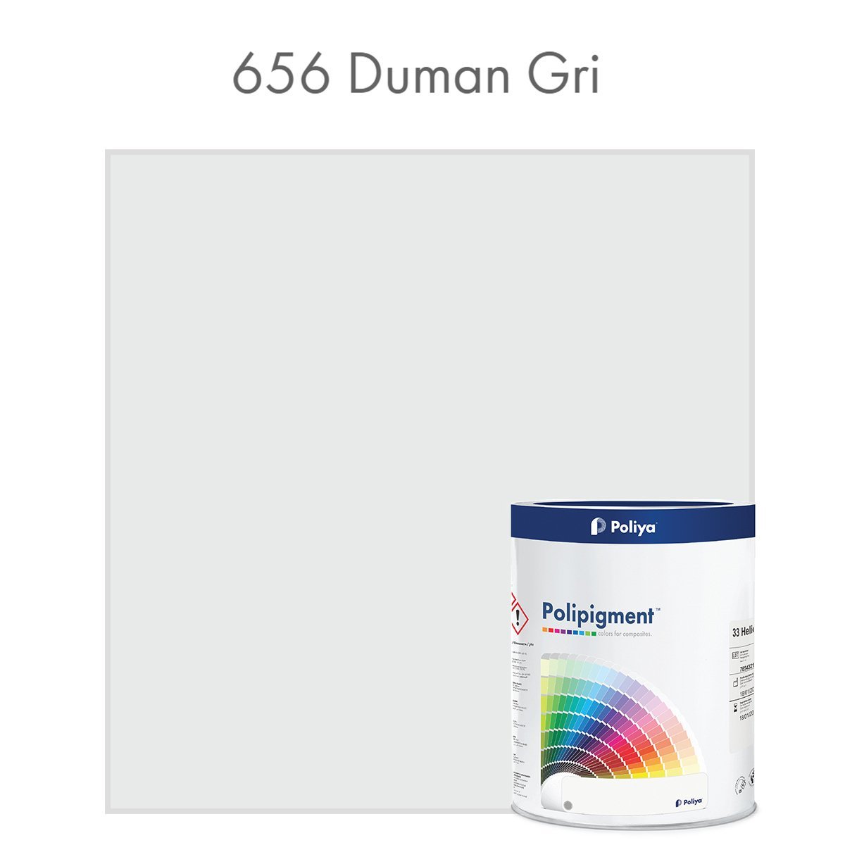 Açık Renk Pigment Pasta Polipigment 656 Duman Gri - Net 1 kg - KDV Dahil
