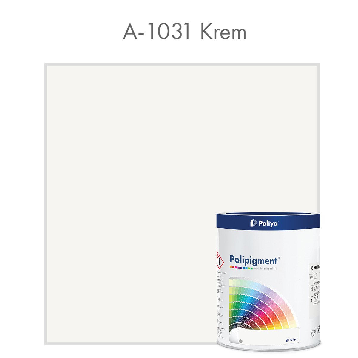 Açık Renk Pigment Pasta Polipigment A-1031 Krem - RAL 9002 - Net 1 kg - KDV Dahil