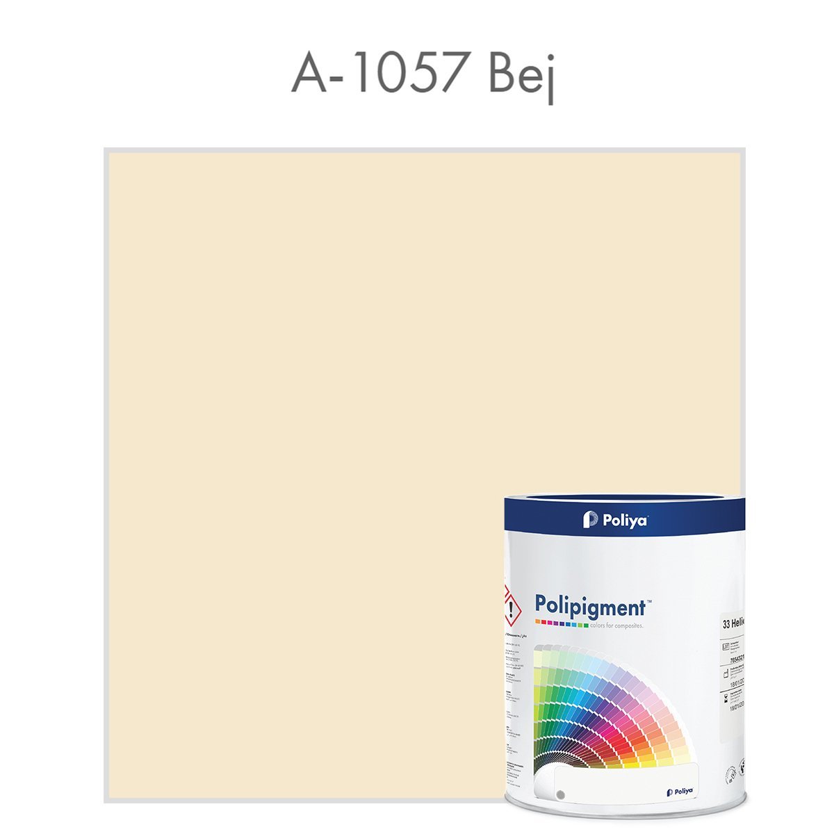 Açık Renk Pigment Pasta Polipigment A-1057 Bej - RAL 1001 - Net 1 kg - KDV Dahil