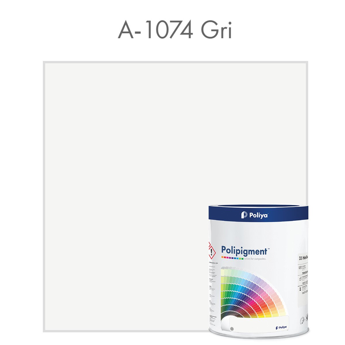 Açık Renk Pigment Pasta Polipigment A-1074 Gri - RAL 7035 - Net 1 kg - KDV Dahil