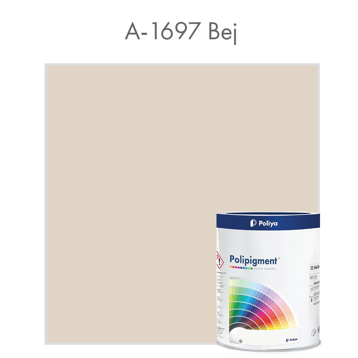 Açık Renk Pigment Pasta Polipigment A-1697 Bej - RAL 1019 - Net 1 kg - KDV Dahil