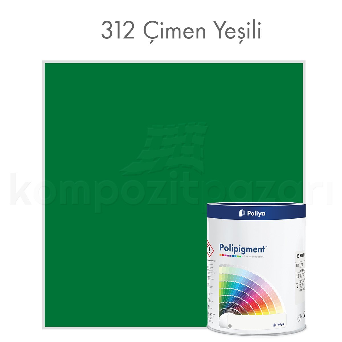 PRO Renk Pigment Pasta Polipigment 312 Çimen Yeşili - Net 1 kg - KDV Dahil
