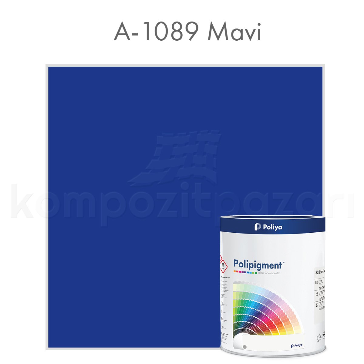 PRO Renk Pigment Pasta Polipigment A-1089 Mavi - RAL 5002 - Net 1 kg - KDV Dahil