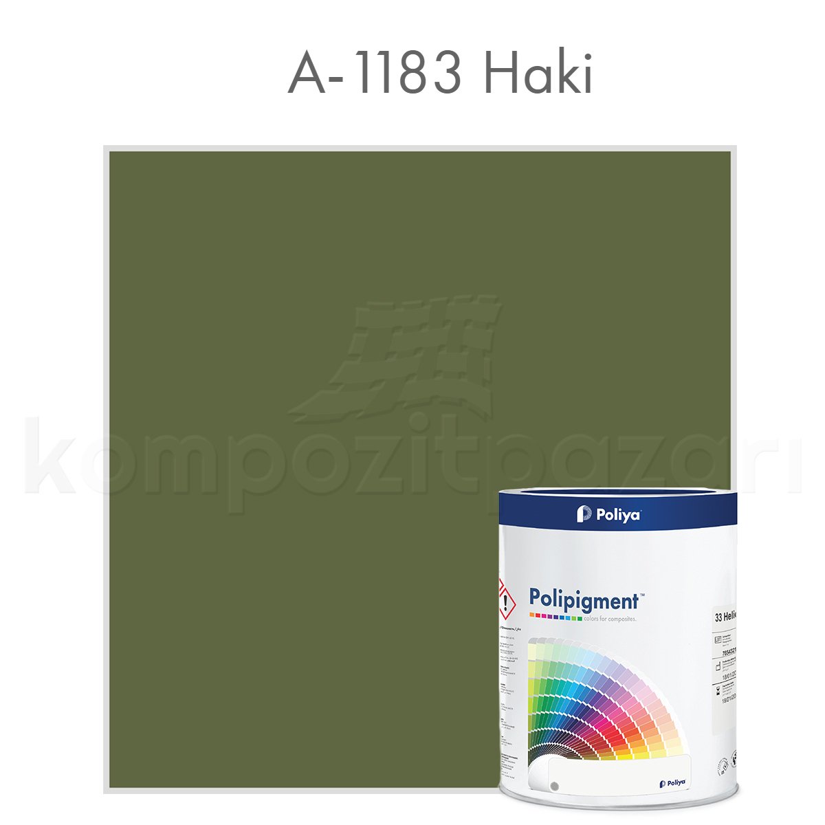PRO Renk Pigment Pasta Polipigment A-1183 Haki - RAL 6003 - Net 1 kg - KDV Dahil