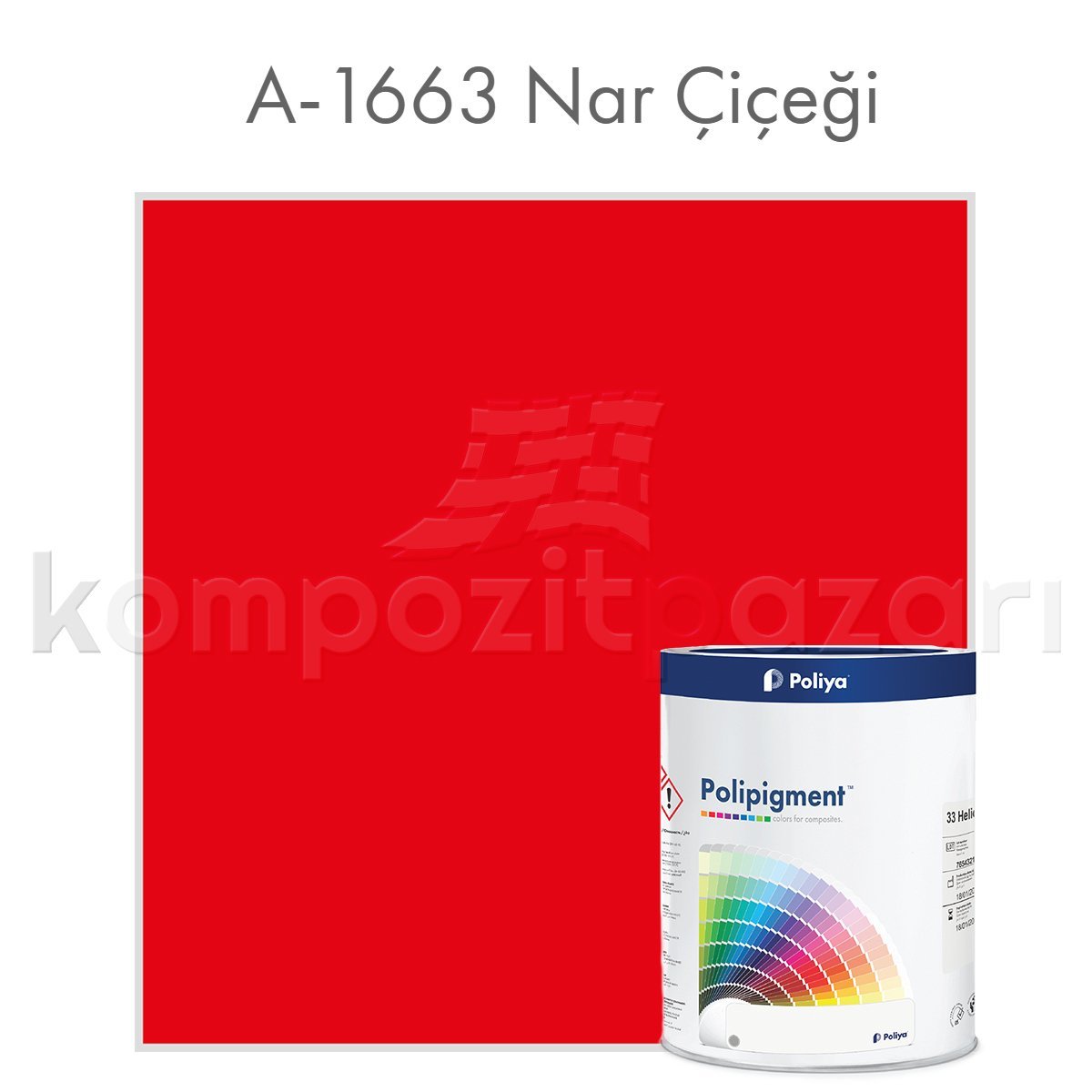 PRO Renk Pigment Pasta Polipigment A-1663 Nar Çiçeği - Net 1 kg - KDV Dahil
