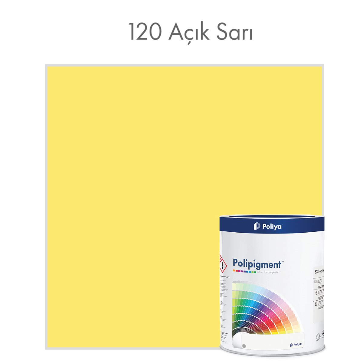 Şeffaf Renk Pigment Pasta Polipigment 120 Açık Sarı - Net 1 kg - KDV Dahil