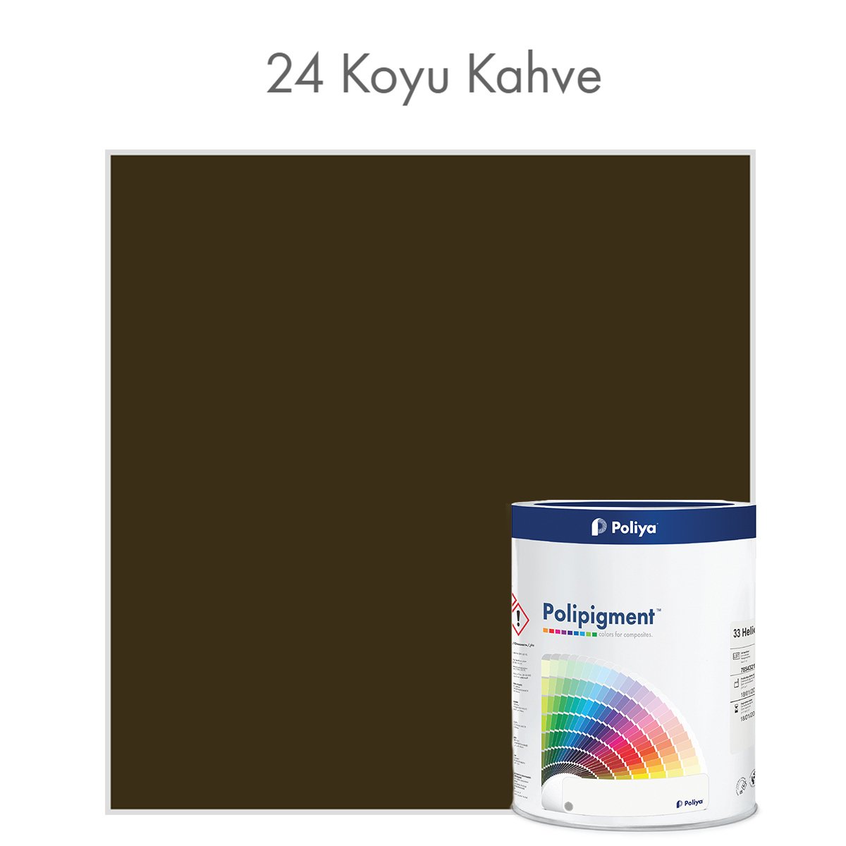 Şeffaf Renk Pigment Pasta Polipigment 24 Koyu Kahve - Net 1 kg - KDV Dahil