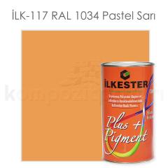 Opak Renkli Pigment Pasta İlkester İLK-117 RAL 1034 Pastel Sarı - Net 1 kg - KDV Dahil