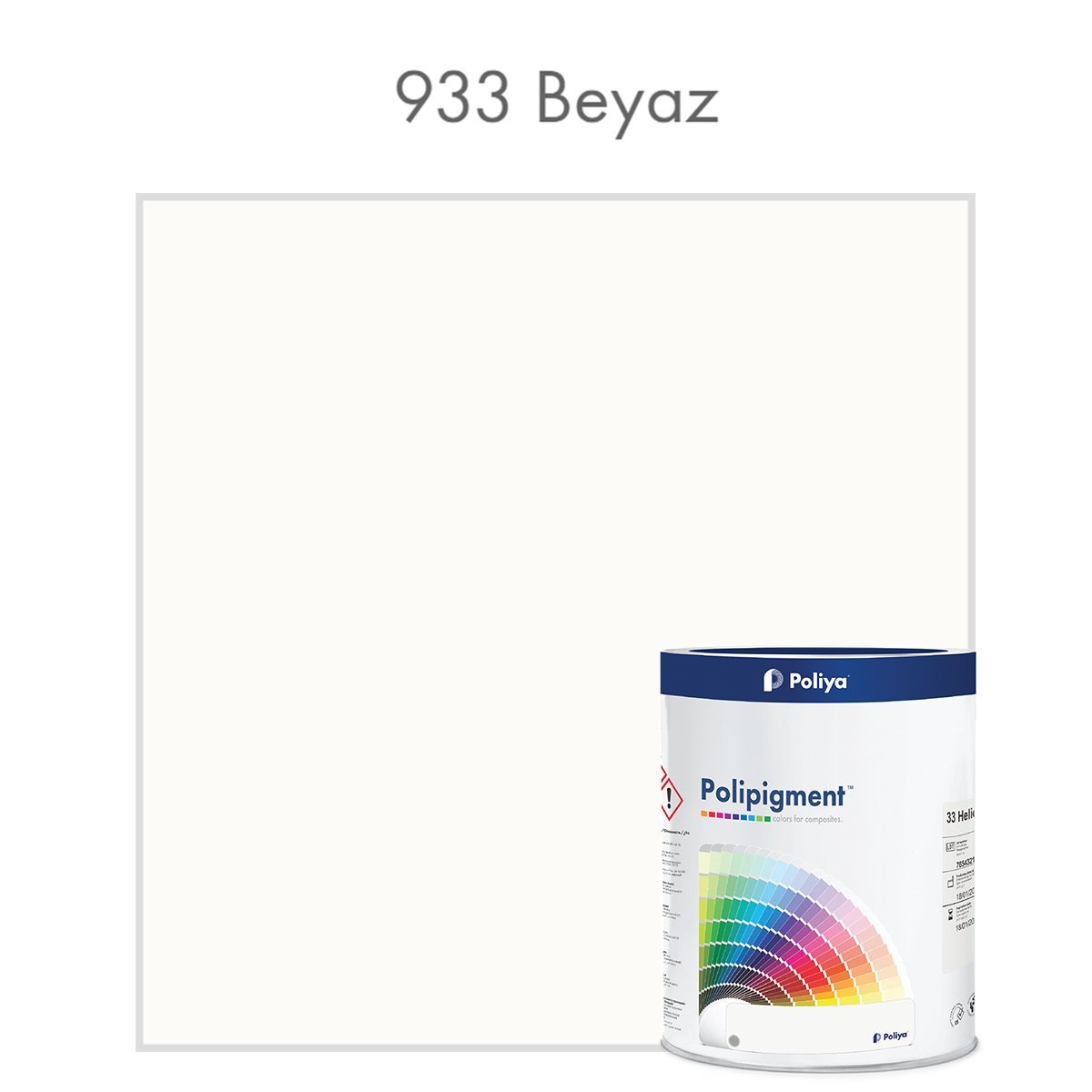Beyaz Pigment Pasta Polipigment 933 Beyaz - RAL 9010  - Net 1 kg - KDV Dahil