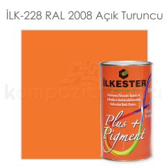 Opak Renkli Pigment Pasta İlkester İLK-228 RAL 2008  A.Turuncu-Net 1 kg-KDV Dahil