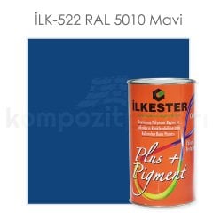 Opak Renkli Pigment Pasta İlkester İLK-522 RAL 5010  Mavi - Net 1 kg - KDV Dahil