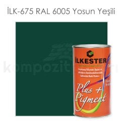 Opak Renkli Pigment Pasta İlkester İLK-675 RAL 6005 Yosun Yeşili - Net 1 kg - KDV Dahil