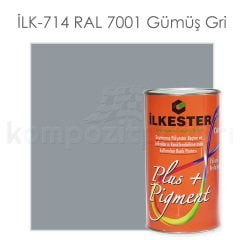 Opak Renkli Pigment Pasta İlkester İLK-714 RAL 7001 Gümüş Gri - Net 1 kg - KDV Dahil