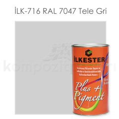 Opak Renkli Pigment Pasta İlkester İLK-716 RAL 7047 Tele Gri - Net 1 kg - KDV Dahil