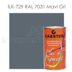 Opak Renkli Pigment Pasta İlkester İLK-729 RAL 7031 Mavi Gri - Net 1 kg - KDV Dahil