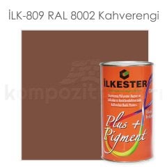 Opak Renkli Pigment Pasta İlkester İLK-809 RAL 8002  Kahverengi - Net 1 kg - KDV Dahil